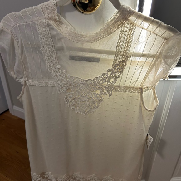 Zara basic top new with tags white lined top - Picture 5 of 5